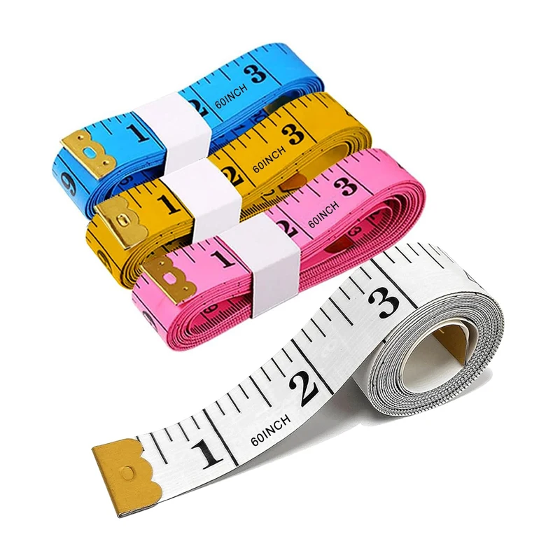 4Pcs Body Measuring Tape 150 cm/60 Inch Dual Scale Tape Measure 4 Color Soft Tape Measure Set for Sewing Cloth Body Measurements