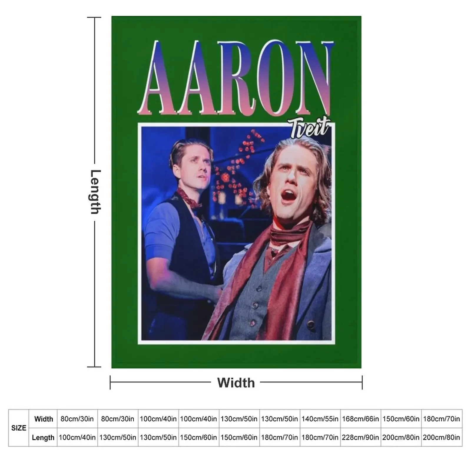 Aaron Tveit Throw Blanket Plush valentine gift ideas Camping Single Blankets