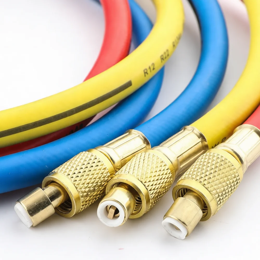 Air Conditioning Refrigerant Hose High Pressure Filler Pipe For R134a R22 R410 HVAC Maintenance Cooling System Tool