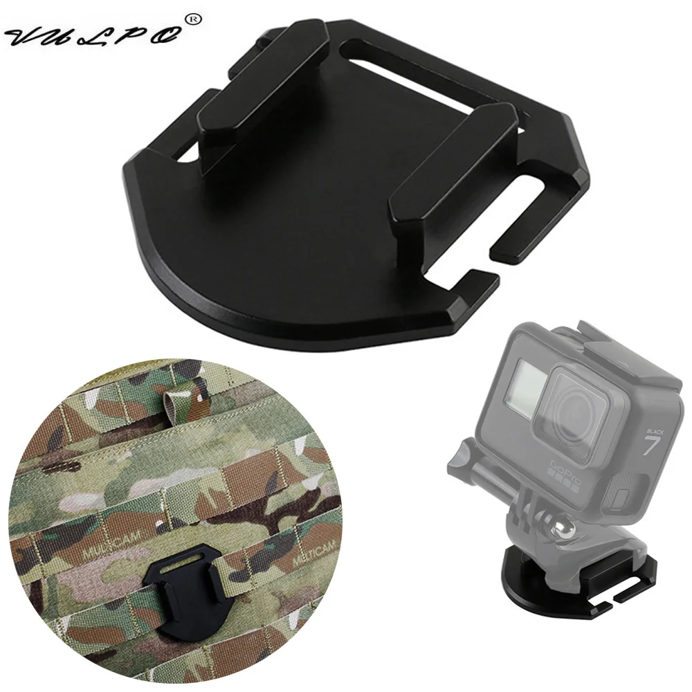 VULPO Taktische Weste Verbindung Basis Adapter Molle Halterung Für GoPro Hero 11 10 9 8 7 6 5 Serie Action Kamera Zubehör