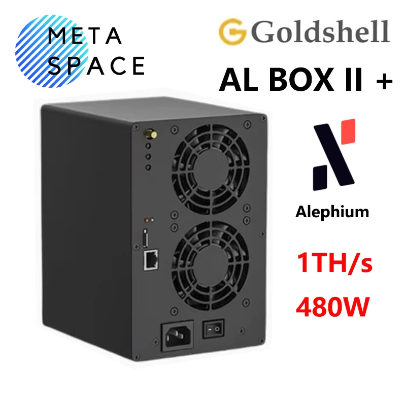 New Goldshell AL Box II Plus 1TH/s 480W ALPH Miner ALEPHIUM Home Mining goldshell AL-BOX II + Miner ALPH Coin Goldshell ALPH Box