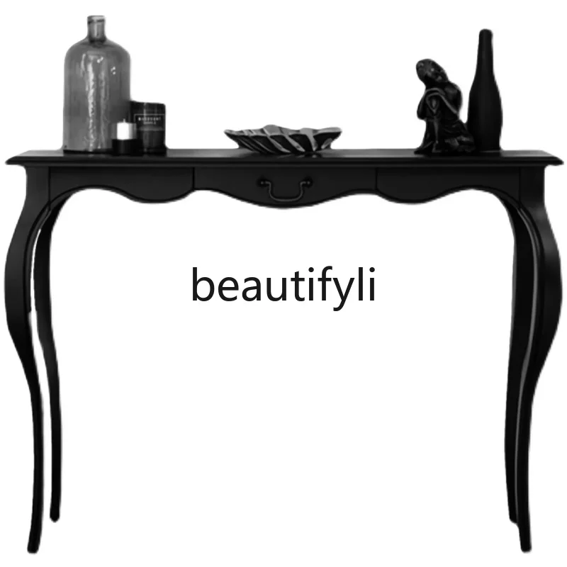 

Neoclassical American entrance table Entry solid wood entrance cabinet European partition end view table