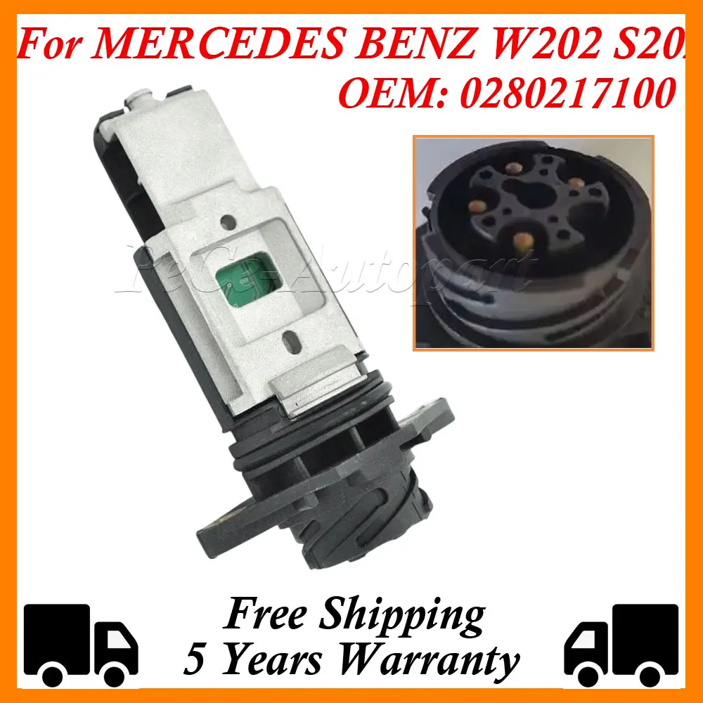 

Датчик массового расхода воздуха MAF для MERCEDES BENZ W202 S202 C208 C124 W124 W210 A124 A208 S124 S210 0280217100 A0000940048