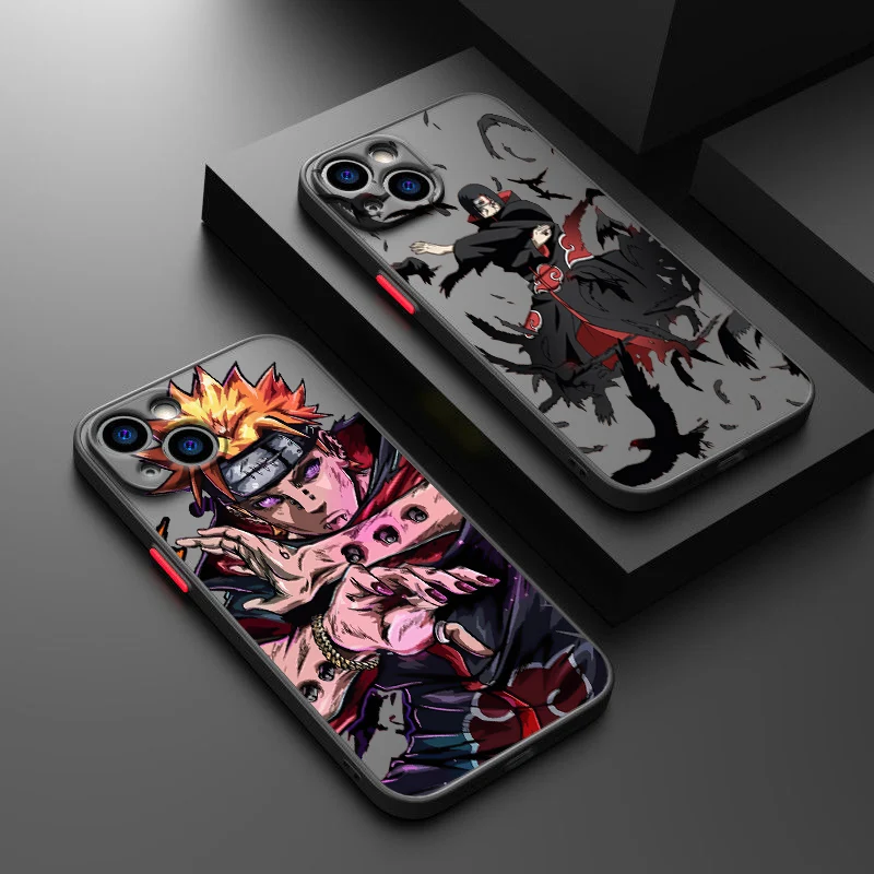 Narutos Anime For Apple iPhone 15 14 13 12 mini 11 XS XR X 8 7 Pro Max Plus TPU Frosted Translucent Phone Case