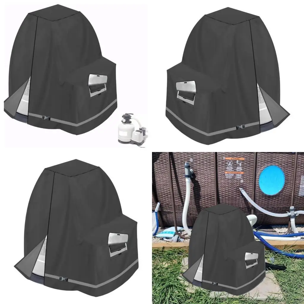 

Waterproof Heavy Duty Universal Sand Filter Pumps Shelter Case With Buckles Adjustment Openings Weather Resistant Oxford 37JD
