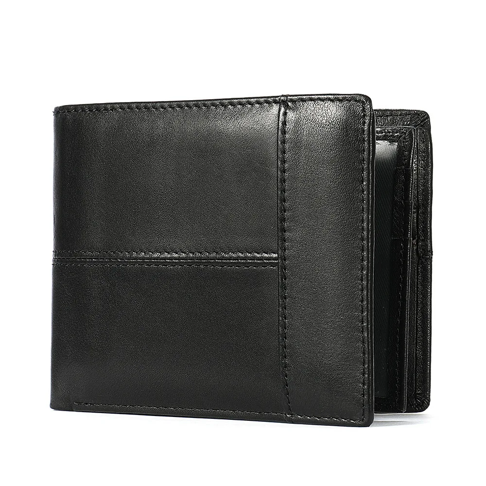 

Vintage Genuine Leather Short Wallet Men's Credit Card Holder Wallet Business Portable Folding Wallet