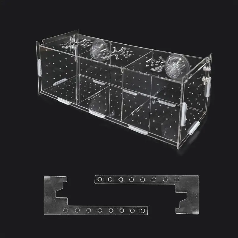 Fish Breeder Box for Aquarium Acrylic Clear Breeder Box with Hook Multifunctional Non Slip Aquarium Incubator with Suction Cup