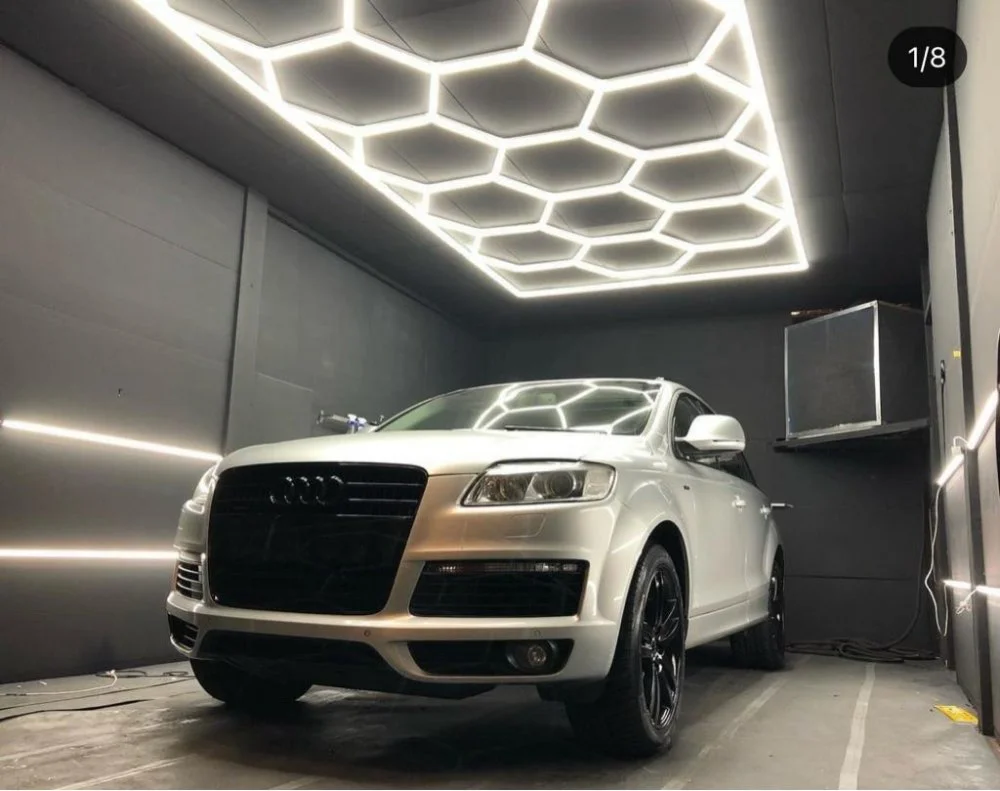 2.4*4.8M Hot Sales Honeycomb New Hive Hexagon Led Ceiling Light For Auto Car Body Repair Led Workshop Garage 2 Years Warranty