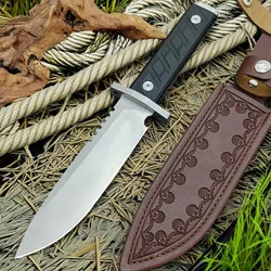 Outdoor survival straight knife camping portable high hardness portable knife wilderness survival multi-purpose knife