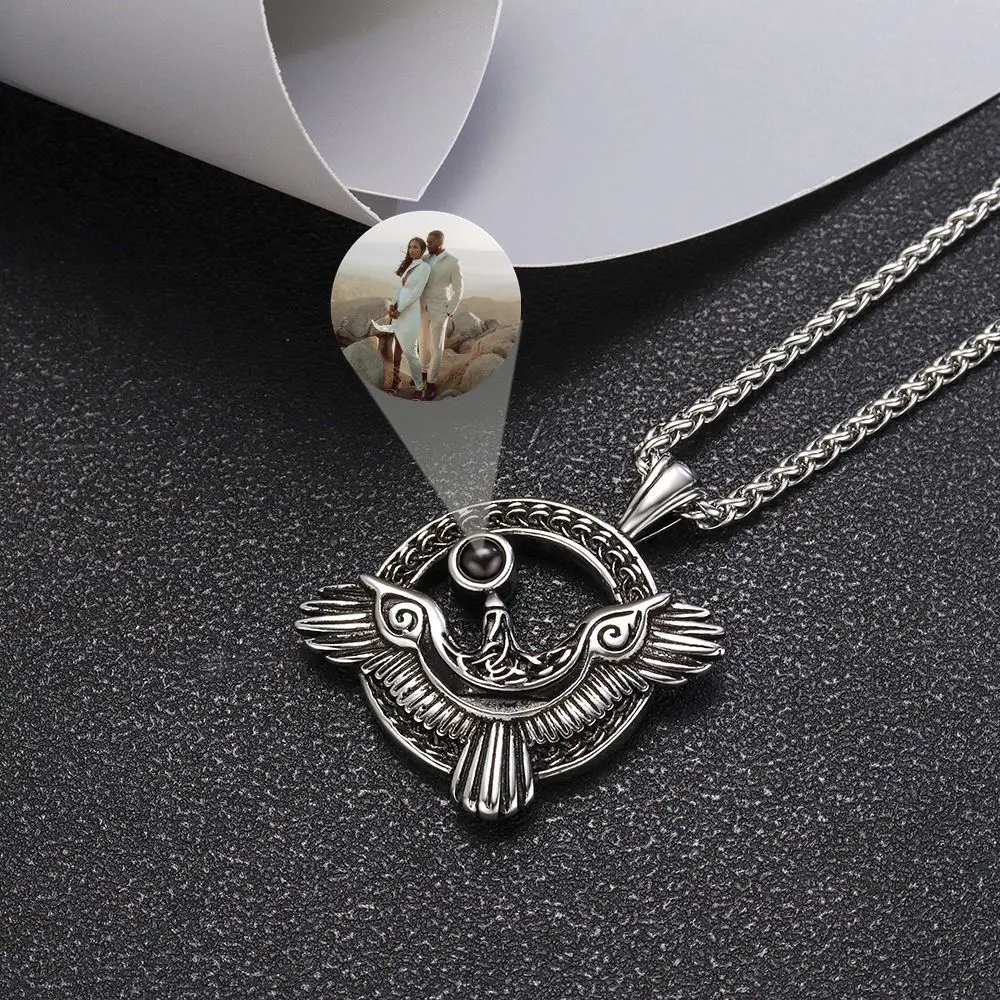 Personalized Custom Photo Projection Photo Necklace Stainless Steels Men's Necklace Couple Jewelry Boyfriend Memorial Gift - view 2