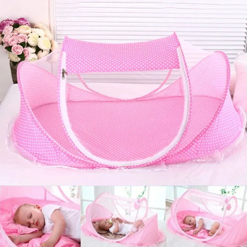 

0-3Years Portable Foldable Baby Netting Polyes Newborn Sleep Bed Travel Baby Mosquito Nets Travel Bed Netting Play Tent Children