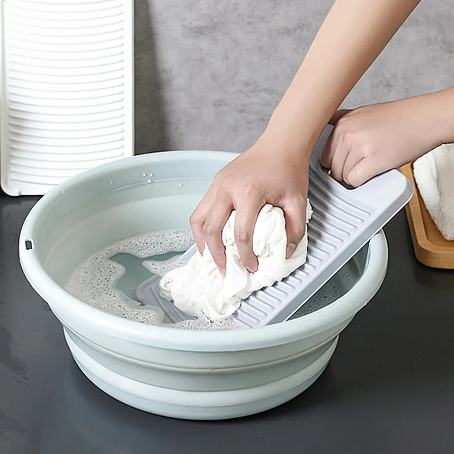 Washing Board Children's Plastic Manual Sturdy Laundry Washing Board Travel Laundry Underwear Socks Cleaning Tools Washing Board