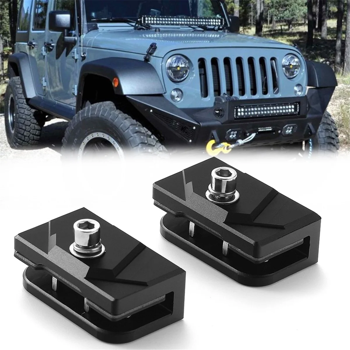 دعامة تثبيت الإضاءة T48C_Hood، دعامة تثبيت من الألومنيوم لشاحنة سيارات الدفع الرباعي، دعامة إضاءة خندق #3