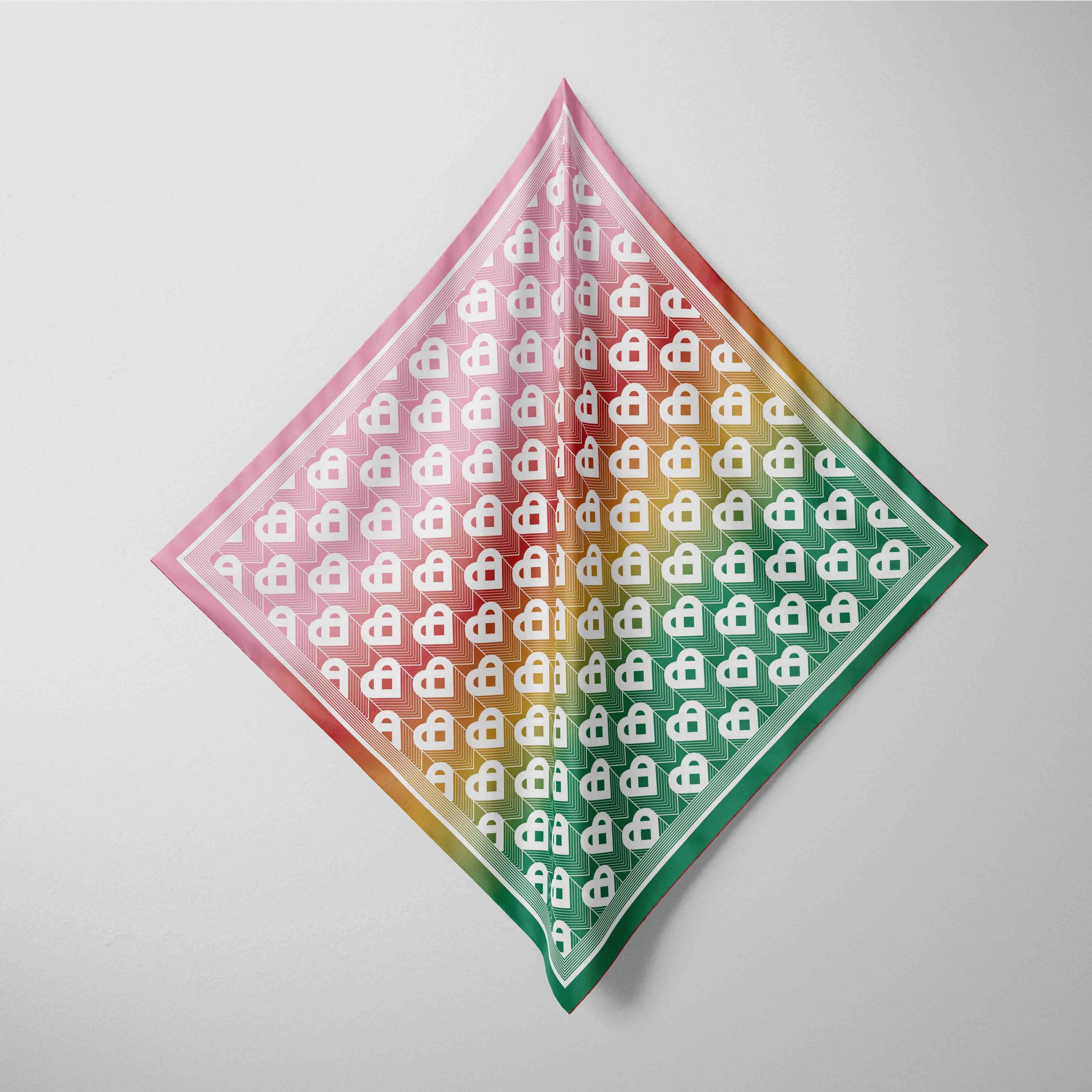 

Шарф-платок женский шифоновый 70х70 см, 2025, с принтом, для волос и шеи, модный дизайн, для девушек