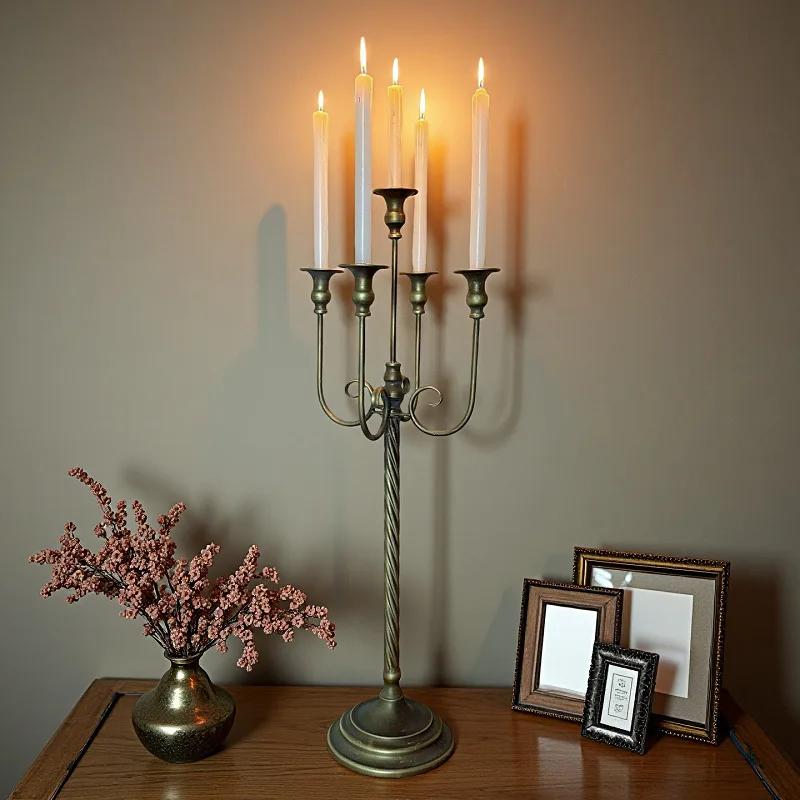 American Iron Candlestick Retro Branched Candelabra Multi Headed Candle Vessel Home Hotel Decors