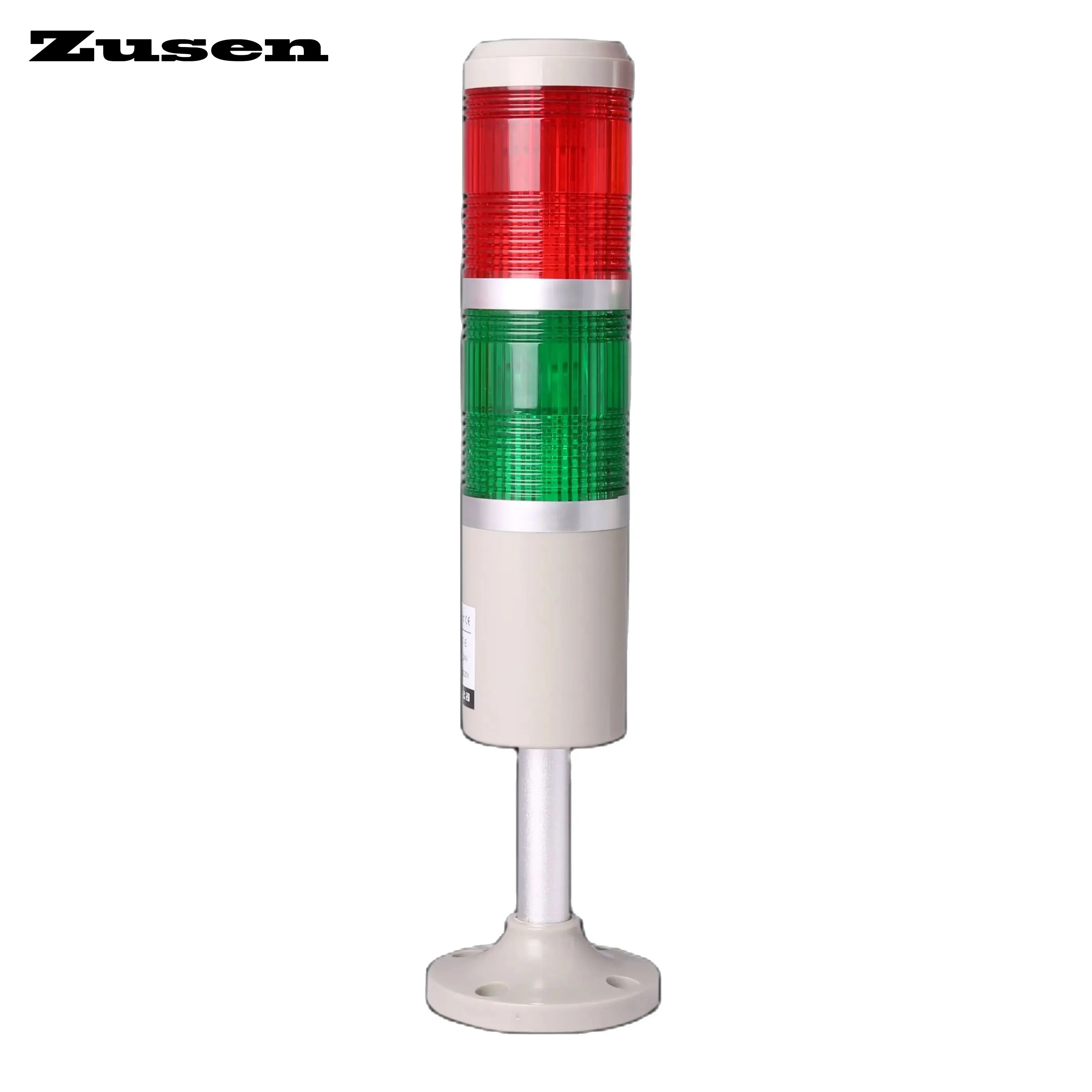 Zusen 50mm TB50-2T(W)-D 12V 24V 110V 220V Two-layer Always Bright or Flashes Led Signal Tower Light