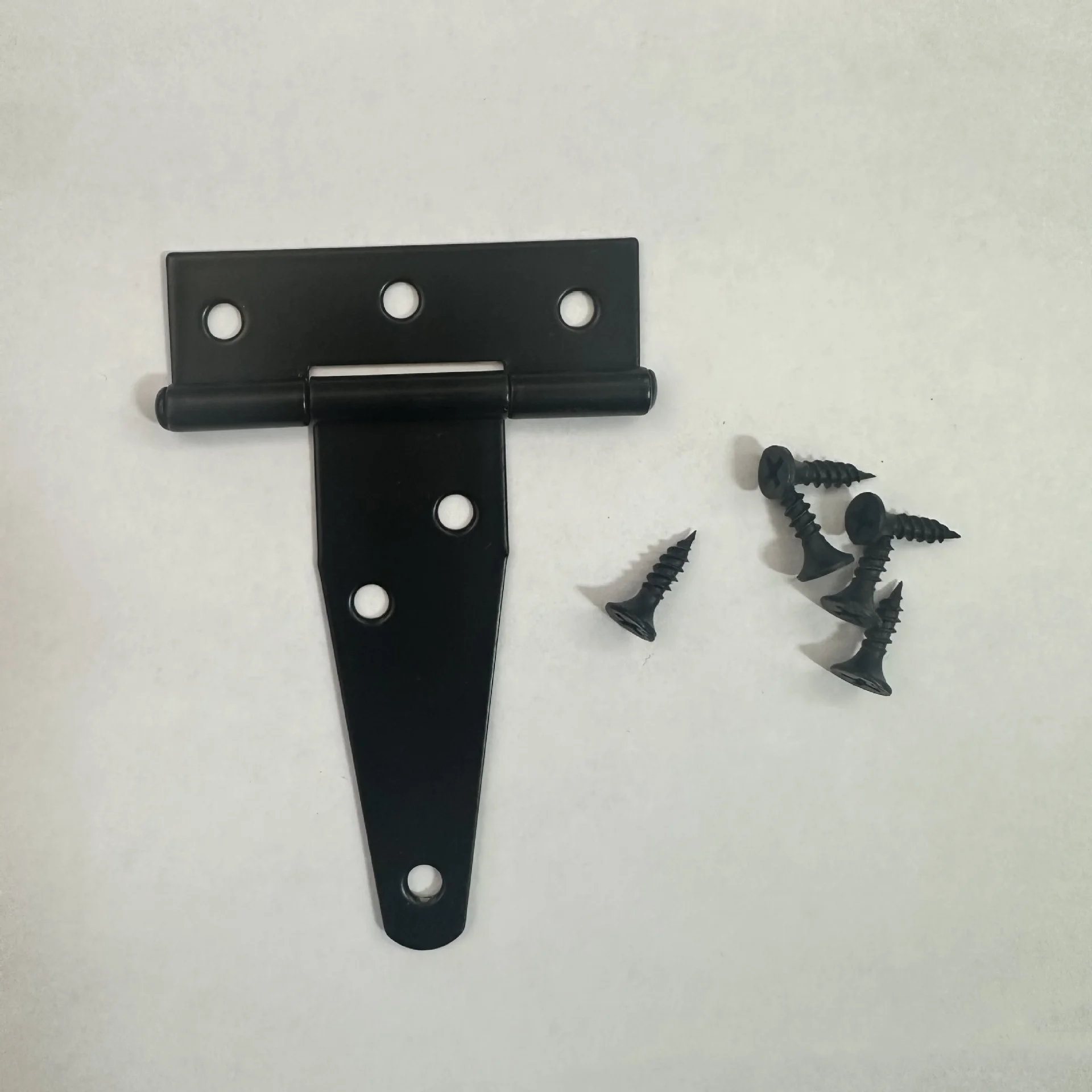 2Pcs T-shaped hinge, with screws, outdoor hinge, suitable for wooden fence barn door hinges