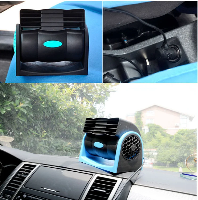 

Car Cooling Air Fan 12V Car Vehicle Truck Boat Air Conditioner Speed Adjustable Silent Cool Cooler with Car Cigarette Lighter