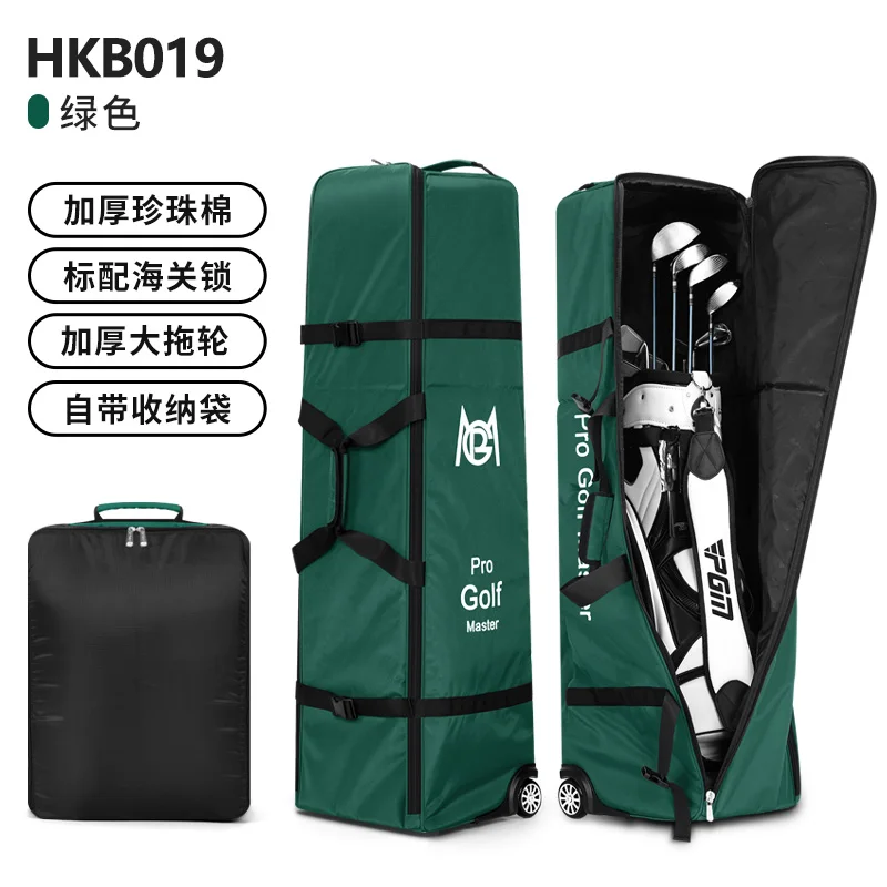 PGM جولف حقيبة الطيران للرجال والنساء مع الساحبة الطائرات فحص حقيبة طوي الغطاء الواقي سميكة السفر حقيبة جولف HKB019