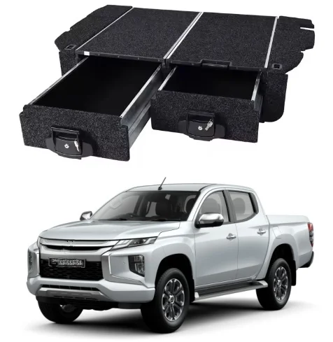 Off-road Aluminum Alloy Pickup Truck Rear Camping Storage Roller Drawer For Missubishi L200/Triton