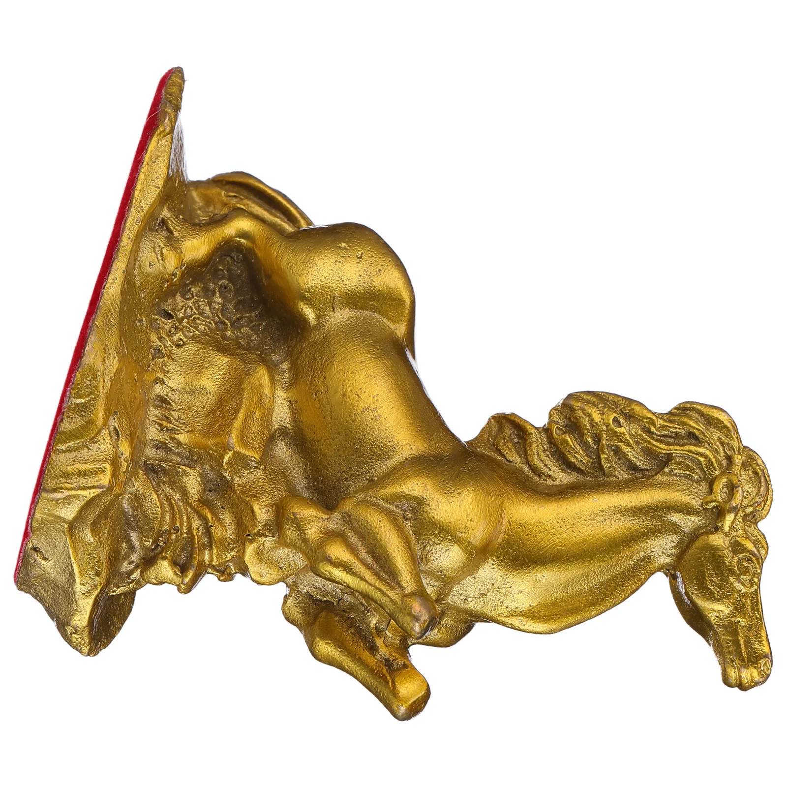 

Miniature Brass Horse Sculpture Small Metal Statue Feng Shui Wealth Luck Decor for Office Table Home Retro Animal Ornament