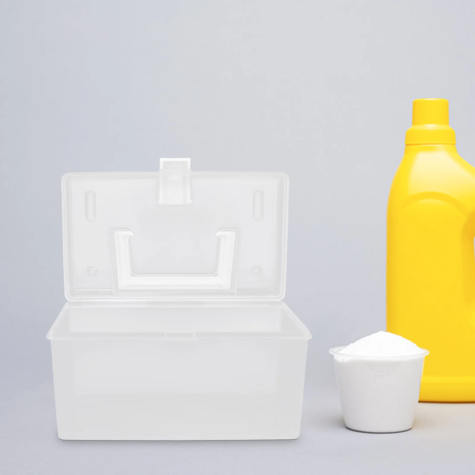 

Laundry Beads Storage Case Stackable Durable Plastic Container Clear Organizer for Laundry Detergents Powder Holder Neat Storage