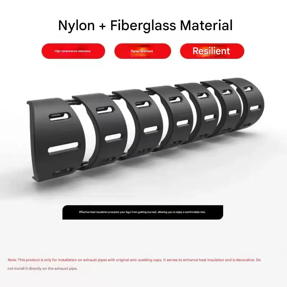 Suitable for Benda Dark Flag 950 exhaust pipe modification, heat-insulating blackened protective cover accessories Black Flag950