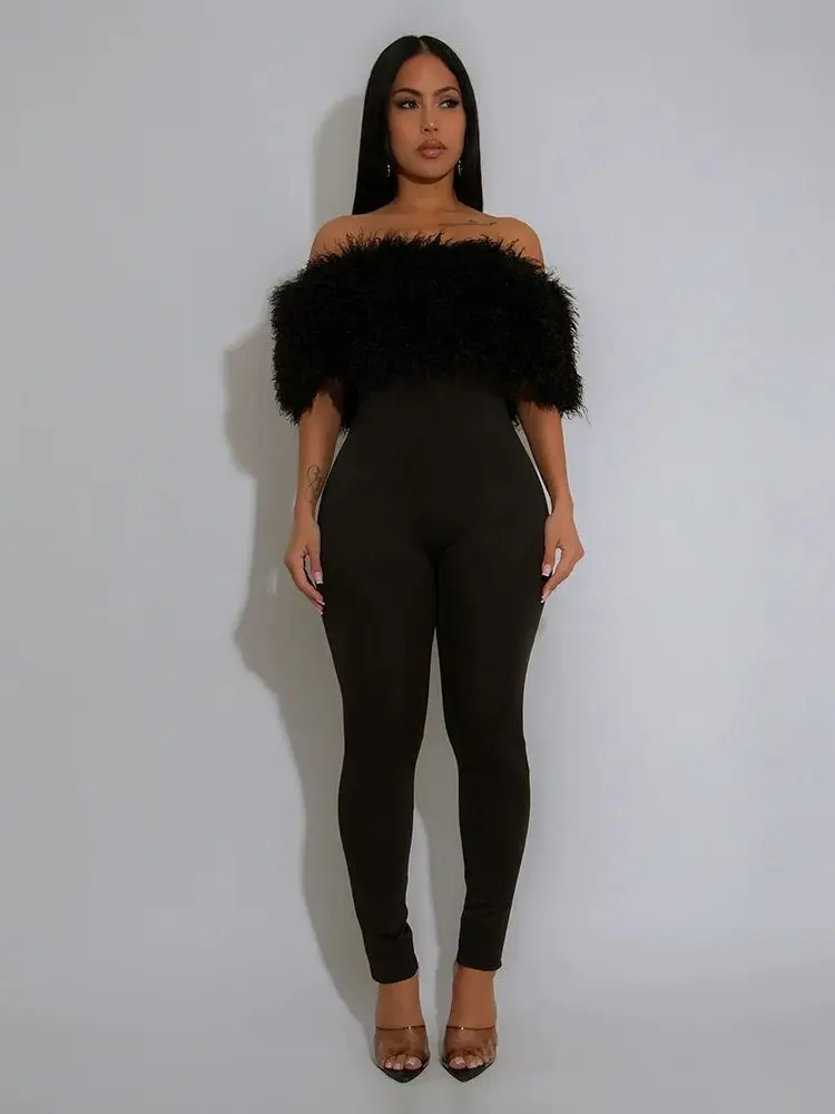 

Weird Puss Furry Slash Neck Jumpsuit Women Skinny Fitness Fall Trend Hipster Fitness Elegant Stretch Streetwear Workout Overalls