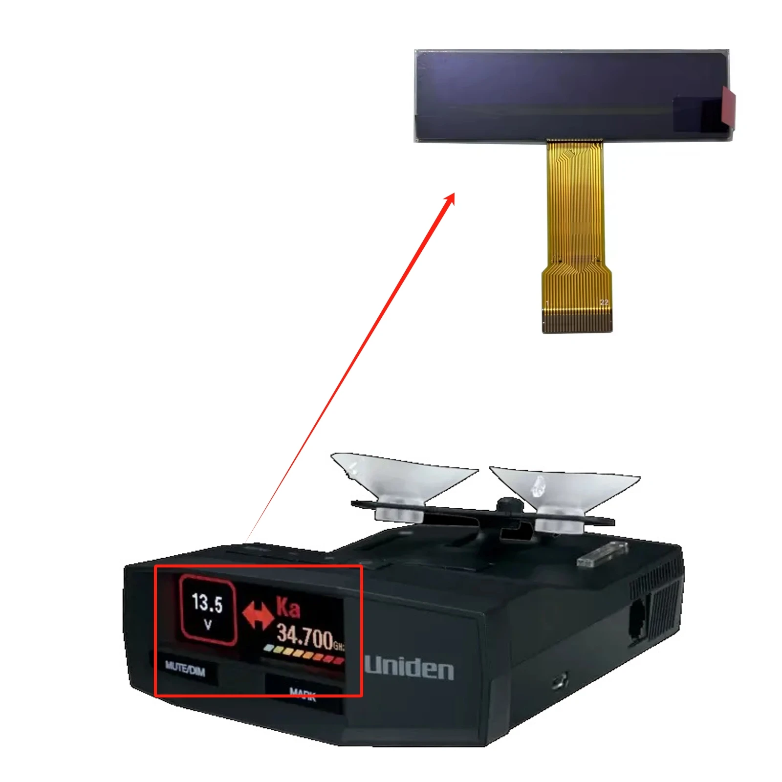 

New Oled Display Screen for Uniden R1 Long Range Laser Replacement