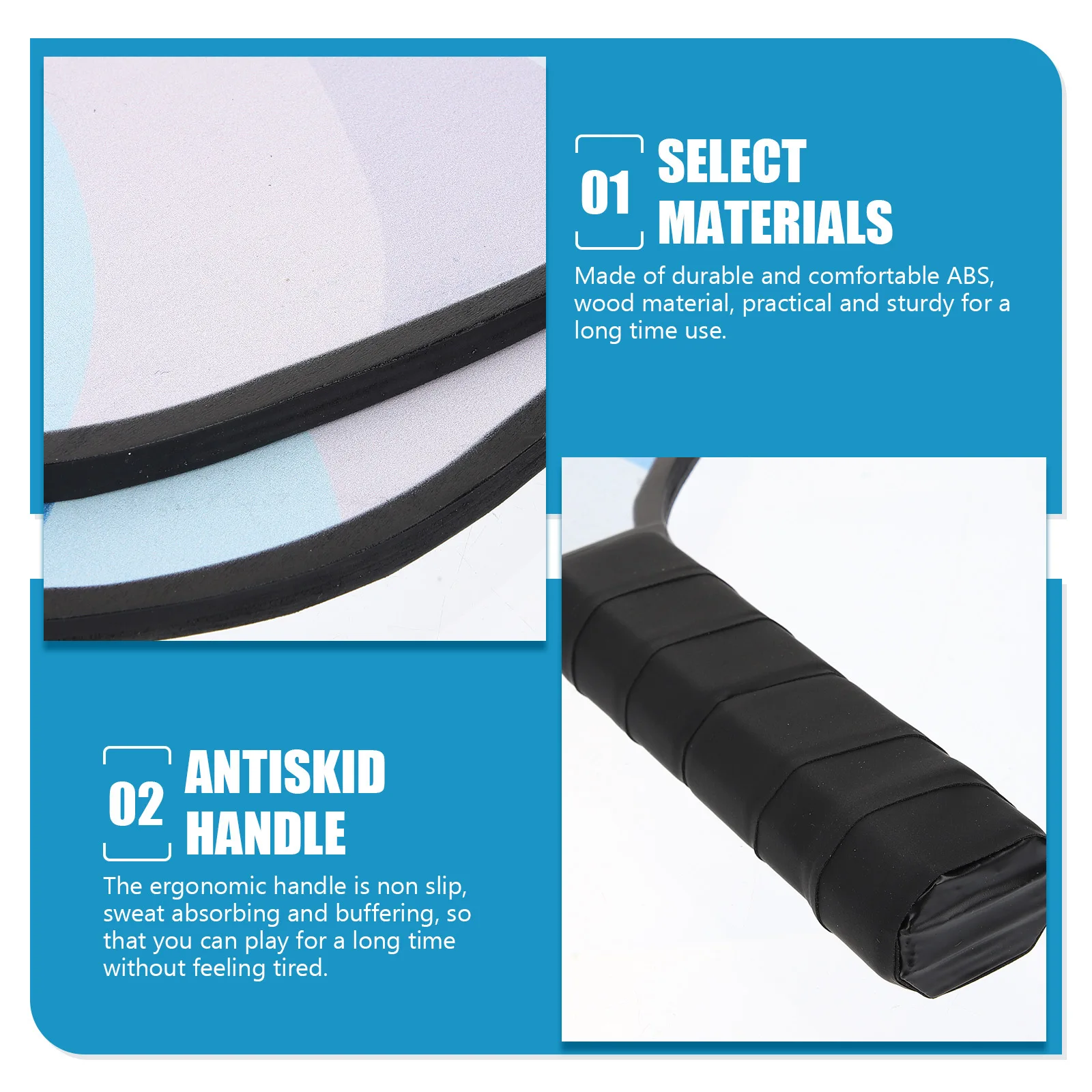 

1Set Household Pickleball Set Durable ABS Wood Material Adorable Shape Design Great Gift for Kids Adults Sports Activity