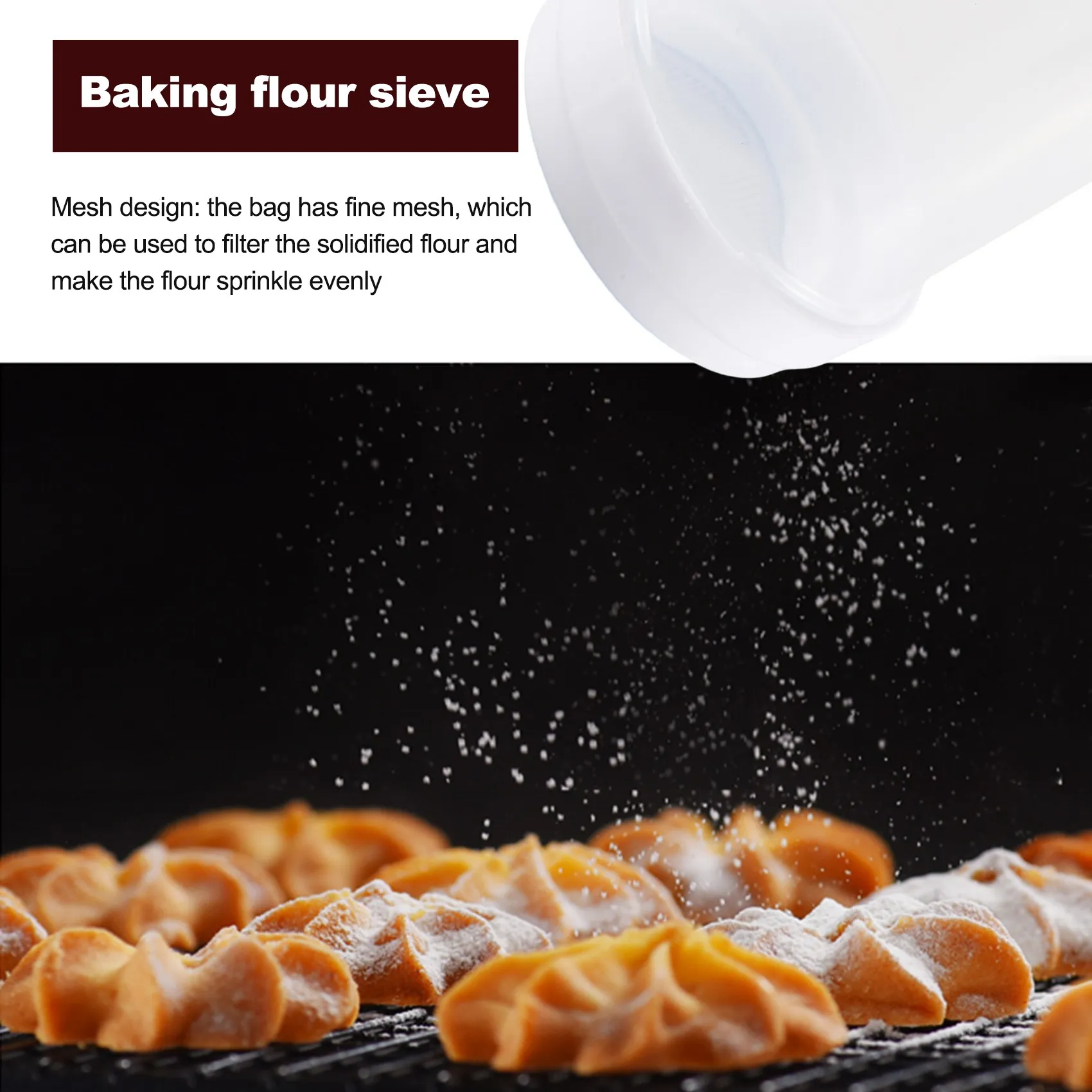 NEW HOT In Stock-2 Pcs Icing Sugar Shaker Flour Shaker With Lid For Cocoa Shaker Cinnamon Powder Flour Spice Cake Baking Flour S