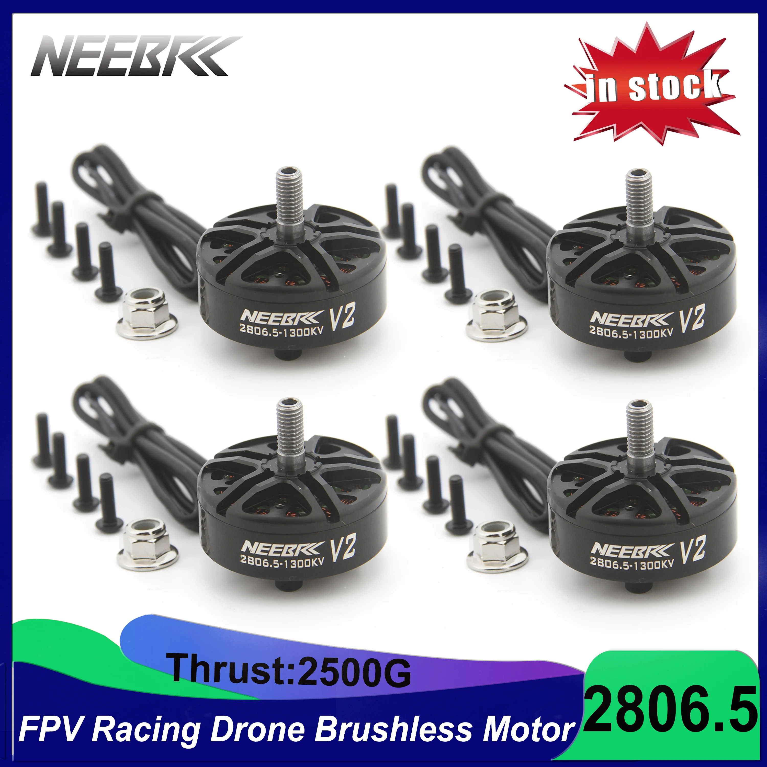 

4pcs/lot 2806.5 1300KV 3-6S Brushless Motor Engine for APEX Mark4 Mark5 XL5 7/8/10inch FPV Racing Drone Freestyle Long Range LR7