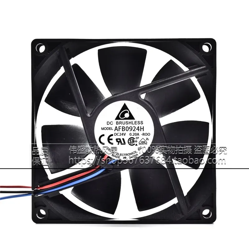 New 24V 0.20A 9CM 90 * 90 * 25MM 3-wire shutdown alarm frequency converter cooling fan AFB0924H