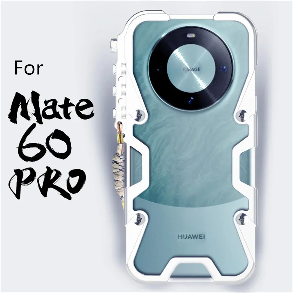 Shockproof Metal Bumper Case For Huawei Mate 60 Pro+ 40 50 Pro Case Luxury Alunimun Cover Funda For Huawei Mate 40 50 60 RS Case