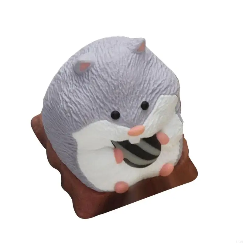 K3NB Artistic Hamster Resin Keycaps Craftsmanship Caps Bold Color Scheme For Mechanical Keyboards Customization