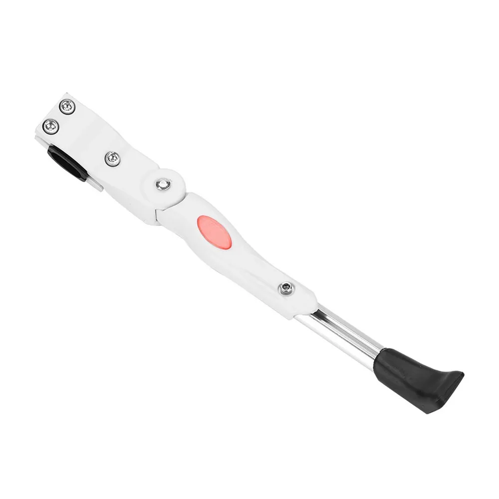 

Aluminum Alloy Bike Kick Stand White Easy Install Cycling Bicycle Kick Stand Rear Mount Adjustable Single-Side Kick Stand