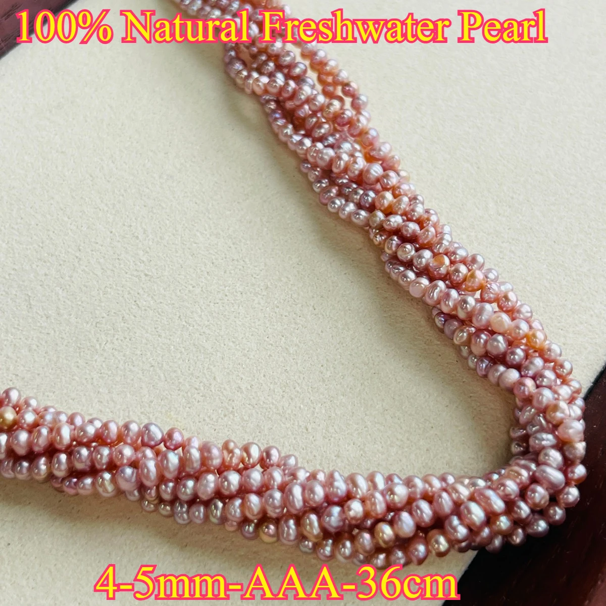 

4-5mm AAA Impeccable Natural Freshwater Pearl Purple Near Round Spacer Bead Jewelry Make DIY Necklace Bracelet Women Wedding