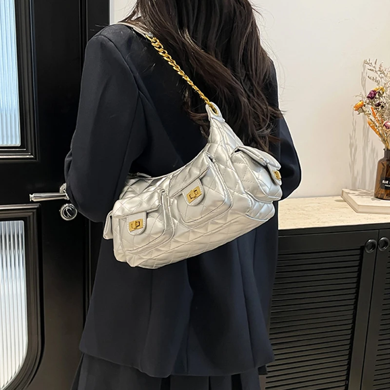 2025 New Women Large Underarm Bag Capacity Commuter Tote Bag Simple & Personalized Design Ldeal Shoulder & Casual Messenger Bag