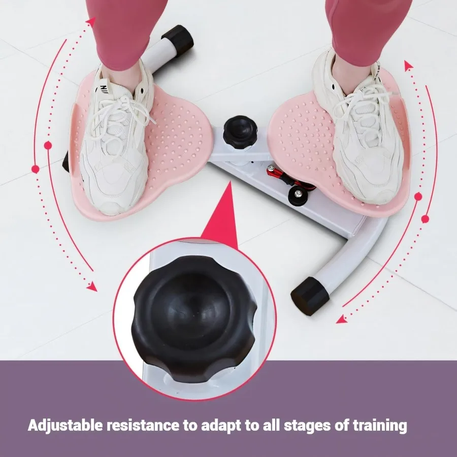 آلة إعصار الخصر المضادة للانزلاق بدون ضوضاء بوزن 330 رطل مع أشرطة مقاومة لممارسة التمارين الأساسية والتخسيس والخصر معدات صالة الألعاب الرياضية المنزلية