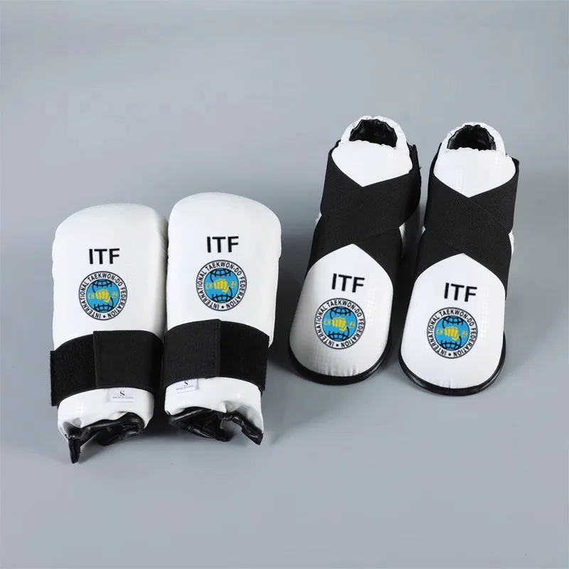 テコンドー-itf-グローブ-フットガードセット-大人用空手ボクシング-スパーリングフットプロテクション-ハンドプロテクティブギア-武道戦闘ギア
