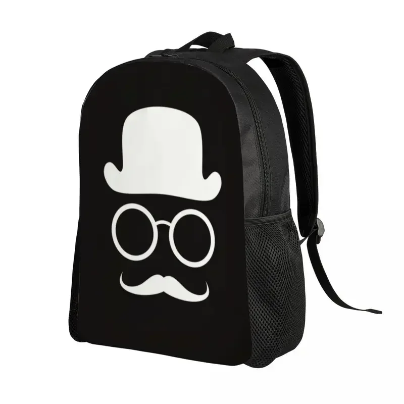 Custom Classic Mustache Love My Backpacks Men Women Basic Bookbag for College School Cartoon Facial Hair Bags