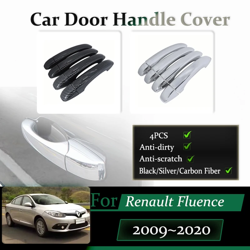 

Car Door Handle Covers For Renault Fluence Samsung SM3 Dongfeng Fengnuo E300 EV 2009~2020 ABS Chromium Stylings Auto Accessories