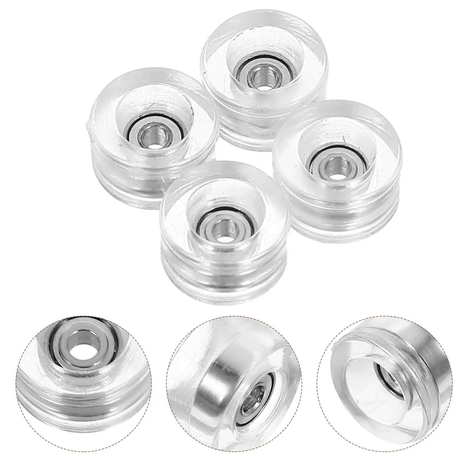 

4Pcs Finger Skateboard Wheels Sturdy Reliable Replacement Parts Enhanced Speed Smooth Roll Unique Aesthetic Design for Skillful