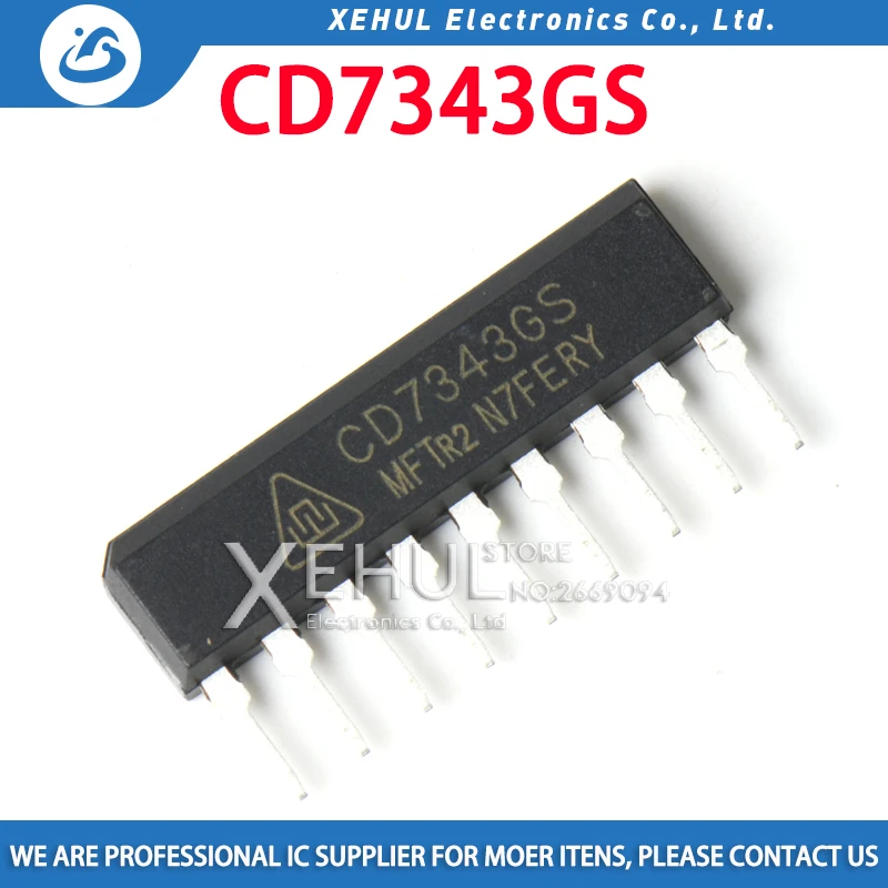 5/10/50/100PCS TA7343 CD7343GS compatible with TA7343AP SIP9 new phase-locked loop FM stereo decoding circuit chip ic