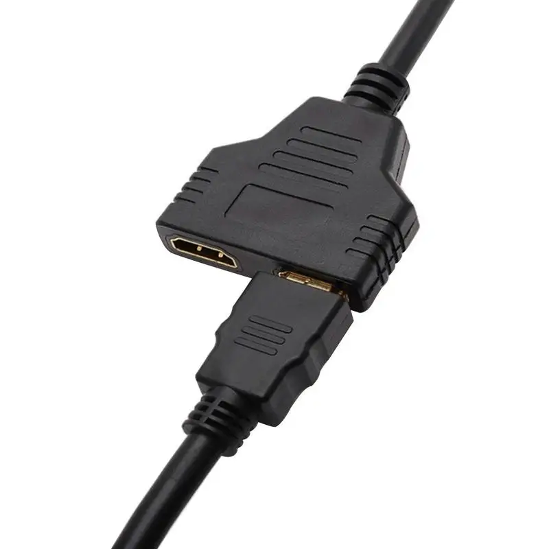 ForHDMI Compatible Splitter 1 In 2 Output Female 4K Port Cable Adapter Converter 1080P Games Videos Multimedia Devices For Home