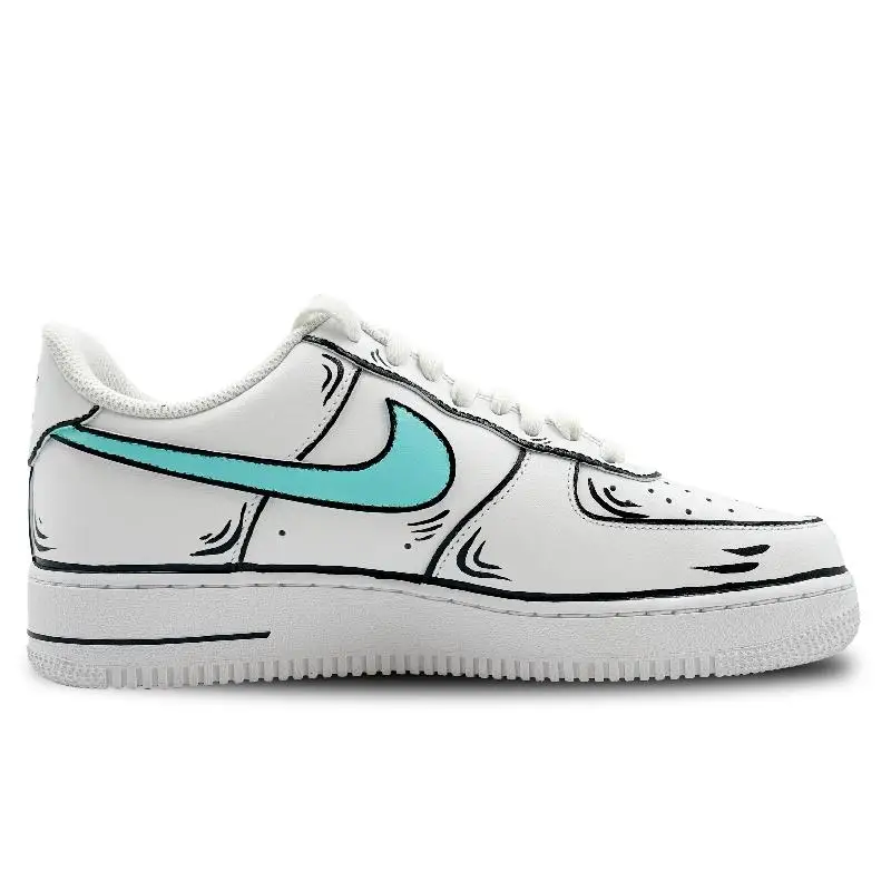 【Customize】Nike Air Force 1 Skateboarding Shoes Men Low-top Blue Sneakers shoes CW2288-111