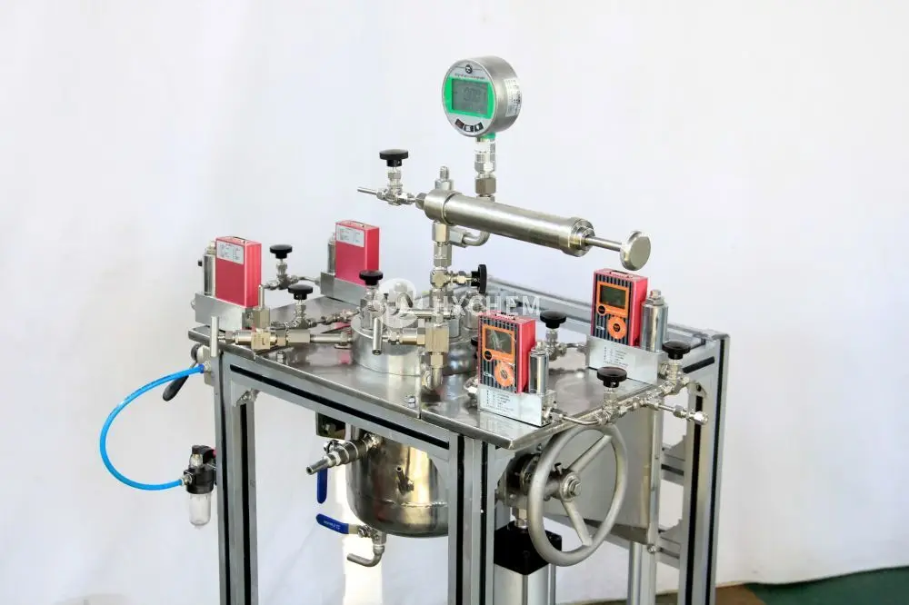 Système de réacteur de laboratoire haute pression non agité de 1 litre avec régulateur de débit et échantillonnage