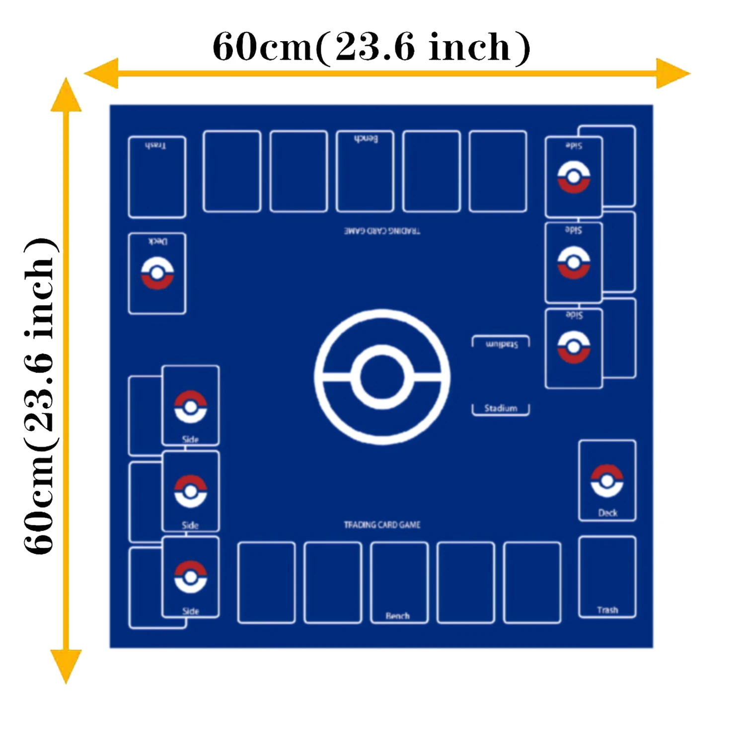 ของขวัญฮาโลวีน PTCG Playmat Trading Card เกม Mat Play กับตารางสําหรับอุปกรณ์เล่นเกม