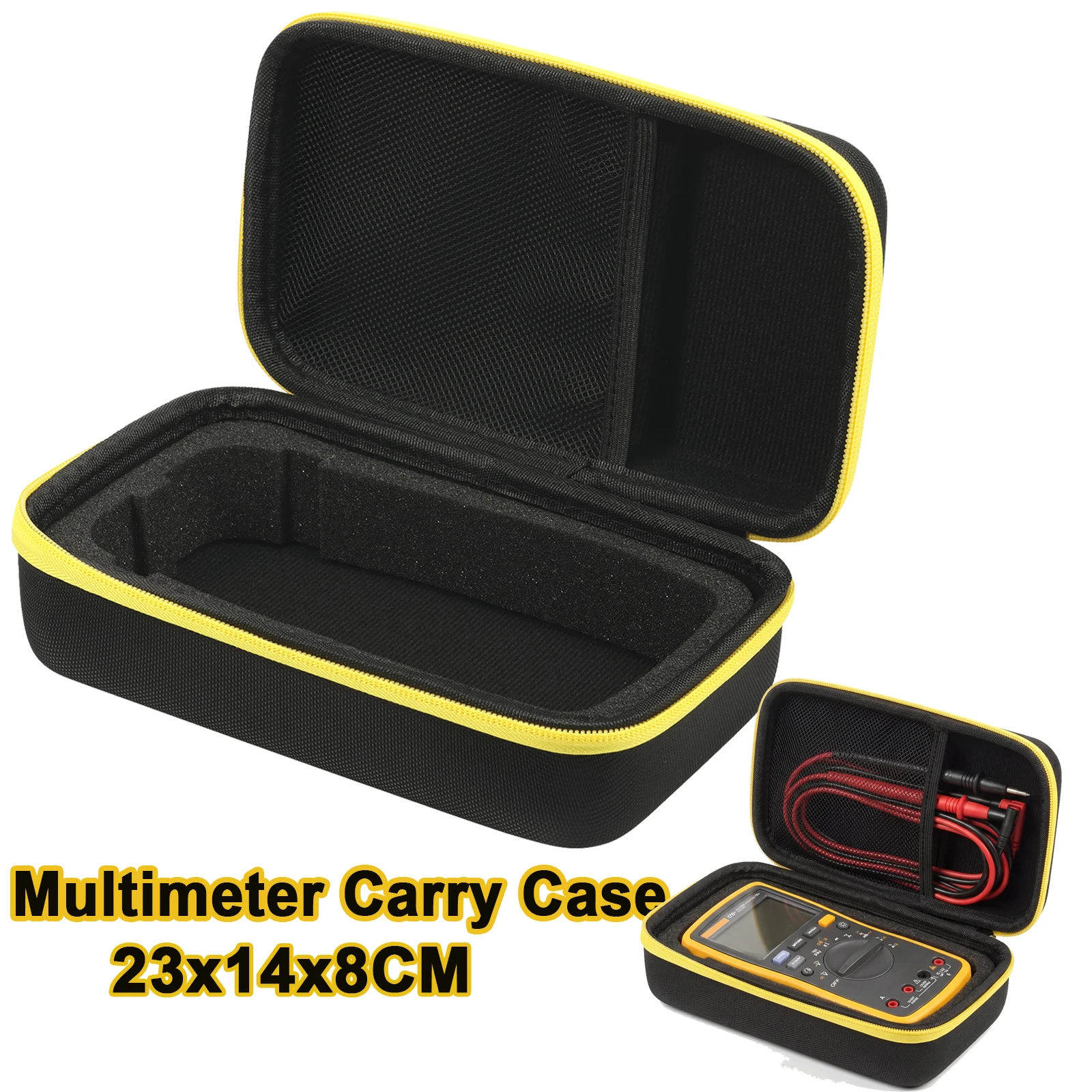 Multimeter Carry Case for Fluke F115C/F116C/F117C/15B+/17B+/18B+ Universal Shockproof EVA Digital Multimeter Protective Storage