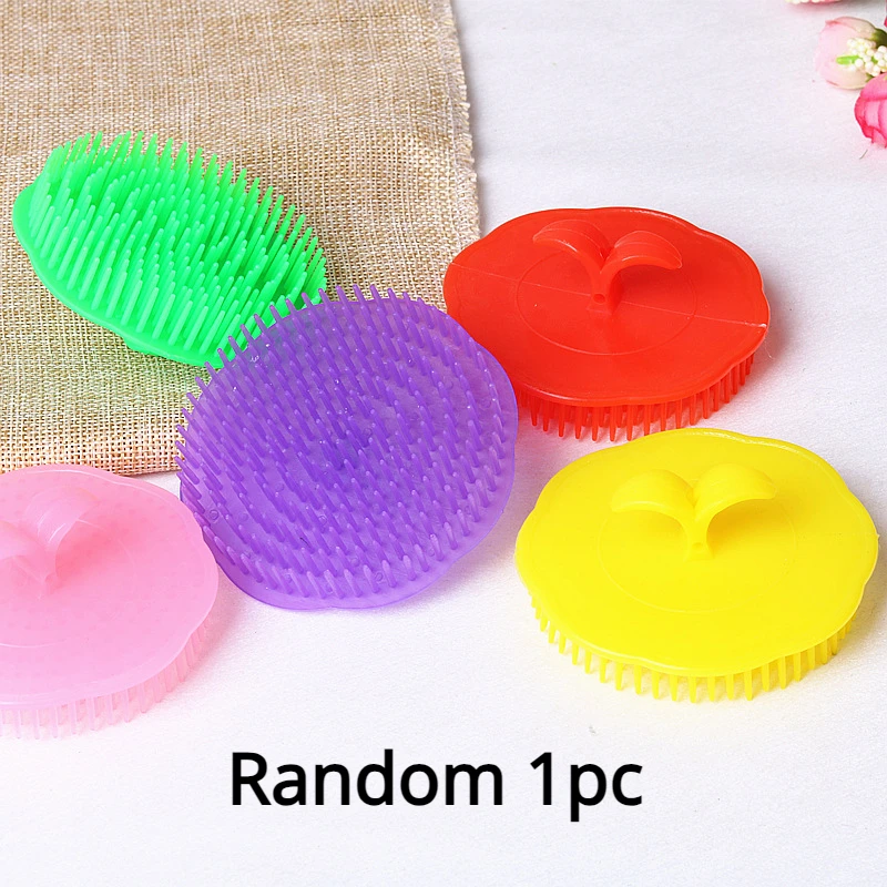 

1Pc Silicone Hair Comb Scalp Massagers Round Comb Women Men Shower Brush Hair Scalp Shower Wash Clean Hair Tool Brush